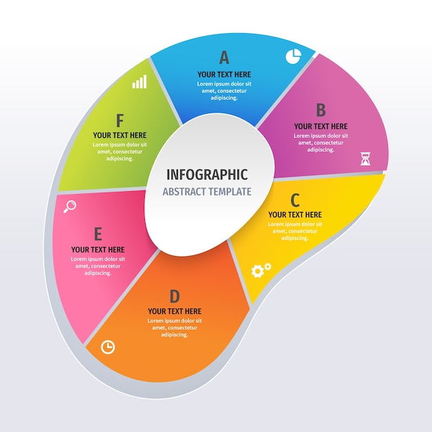 Bunte abstrakte form infographic