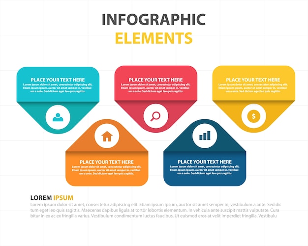 Bunte abstrakte Geschäft Infografische Vorlage