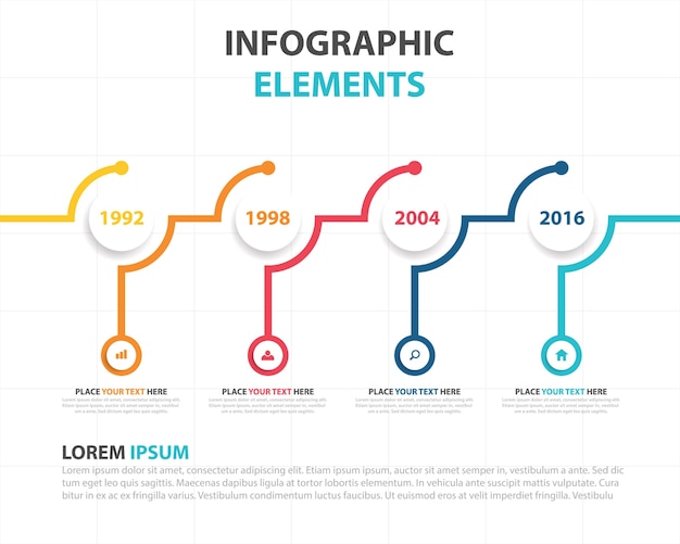 Kostenloser Vektor bunte abstrakte geschäft infografische vorlage