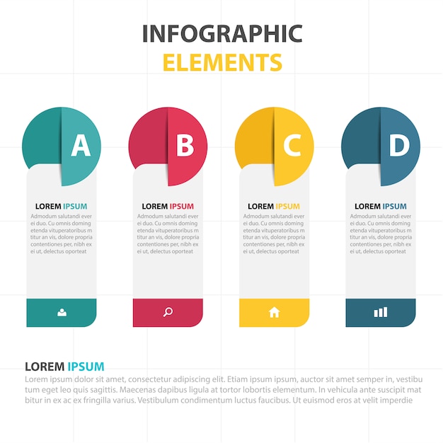 Kostenloser Vektor bunte abstrakte kreis geschäft infografik-vorlage