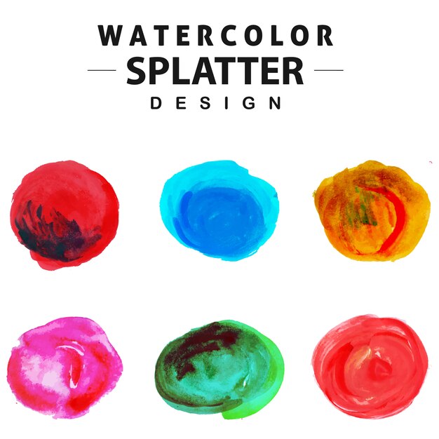 Bunte Aquarell Splatter Collection