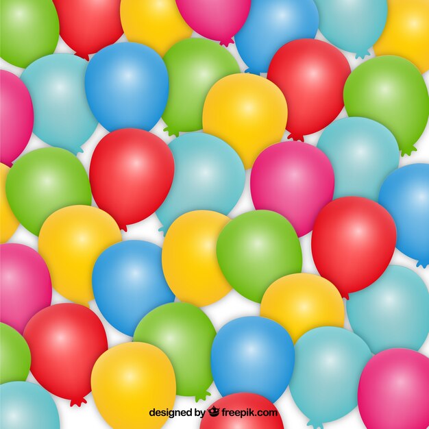 Bunte Ballons Partei Hintergrund