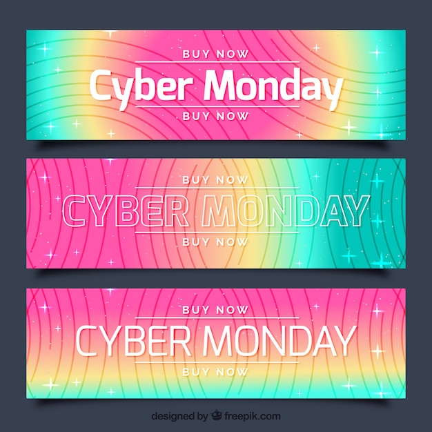 Bunte cyber ​​montag banner