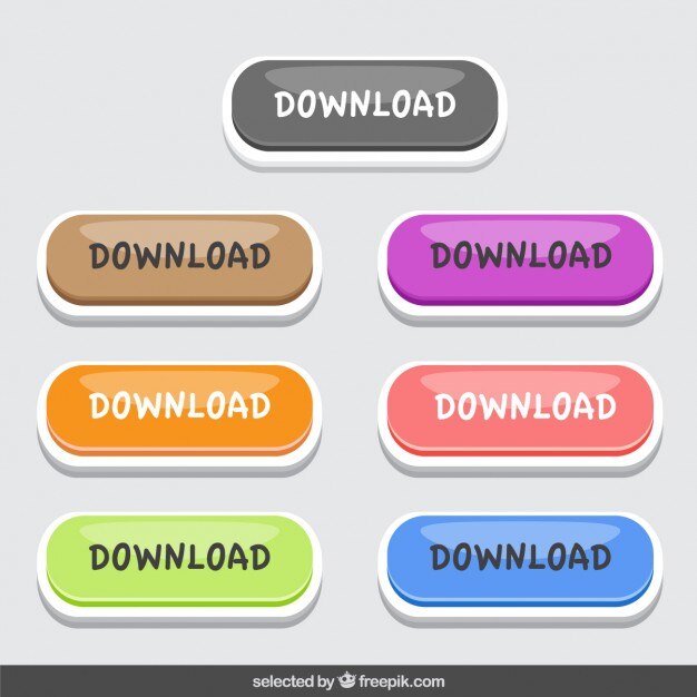 Bunte Download-Buttons Sammlung