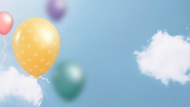 Bunte fliegende ballons template-design-vektor