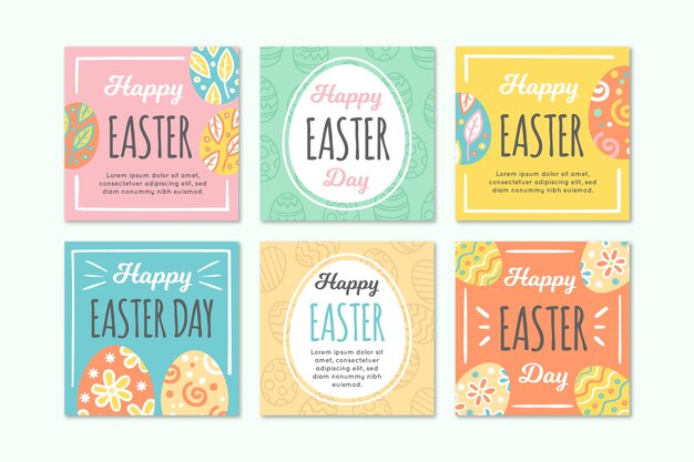 Bunte Frühlingseier instagram Ostersammlung
