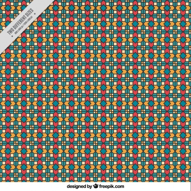 Kostenloser Vektor bunte geometrische mosaik hintergrund