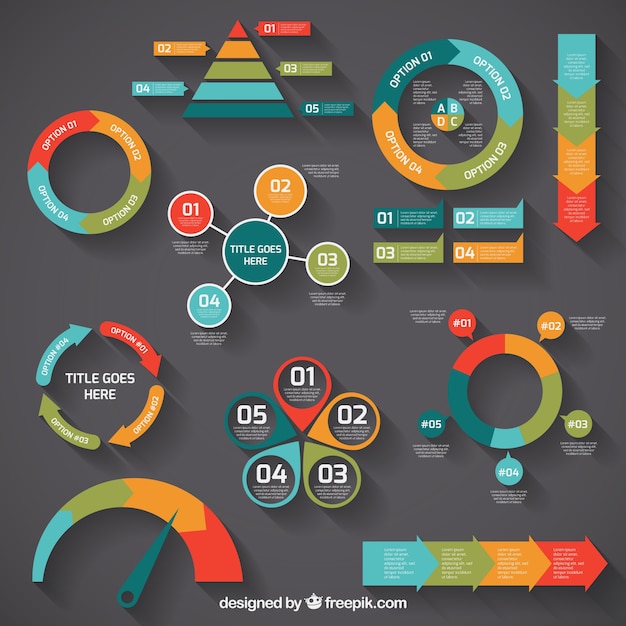 Bunte infografik pläne