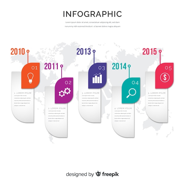 Bunte infographik vorlage