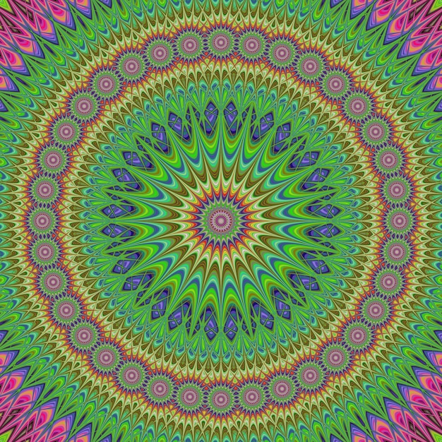 Bunte Mandala Fraktal Design Hintergrund