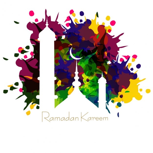 Bunte ramadan kareem hintergrund