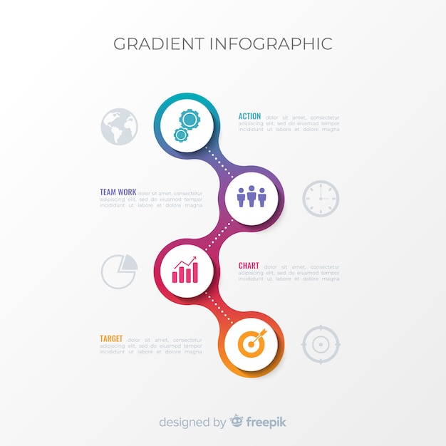 Bunte steigung infografiken vorlage