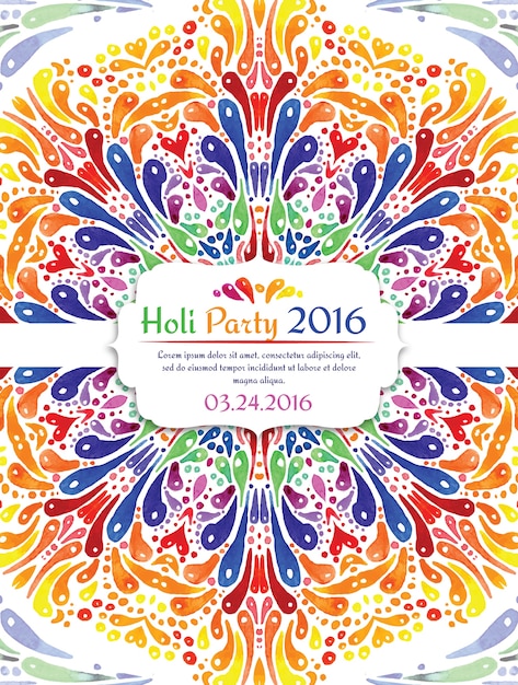 Bunte zier holi partei 2016 plakat