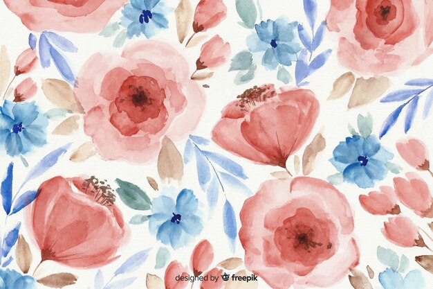 Bunter Aquarellblumenhintergrund