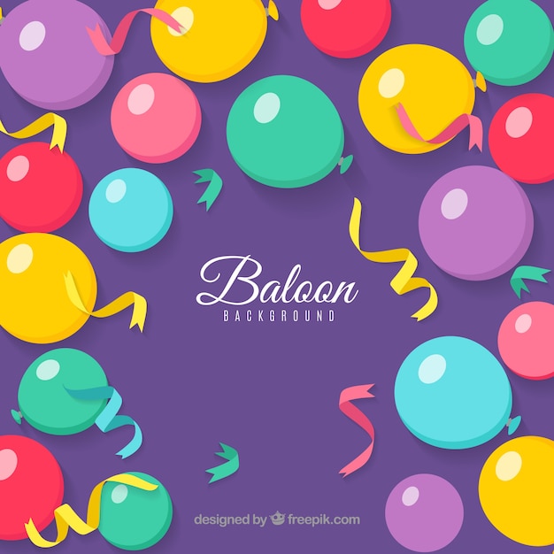 Bunter ballonhintergrund zu feiern