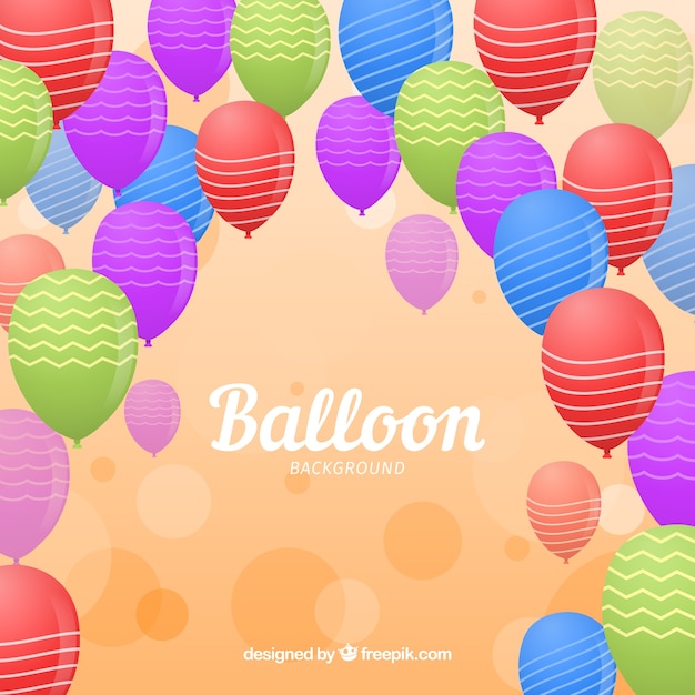 Bunter ballonhintergrund zu feiern