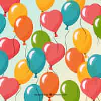 Kostenloser Vektor bunter ballonhintergrund zu feiern