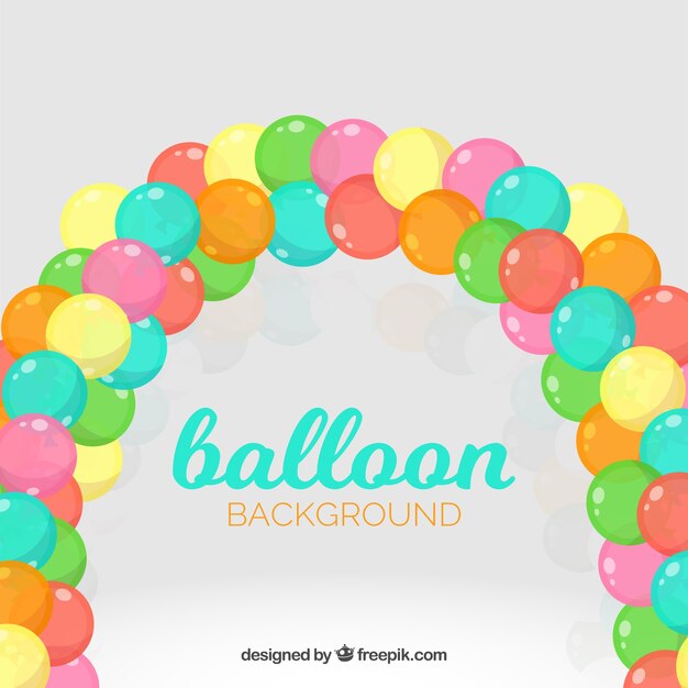 Bunter Ballonhintergrund zu feiern