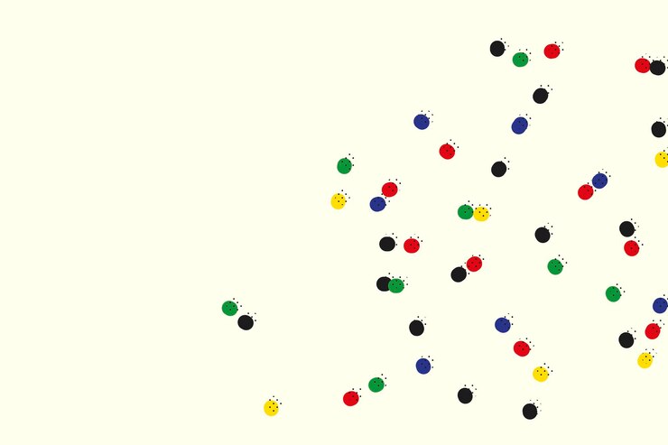 Kostenlose Vektor bunter coronavirus-hintergrund