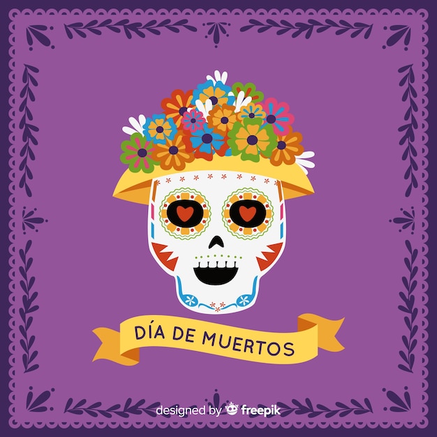 Bunter hintergrund dia de muertos