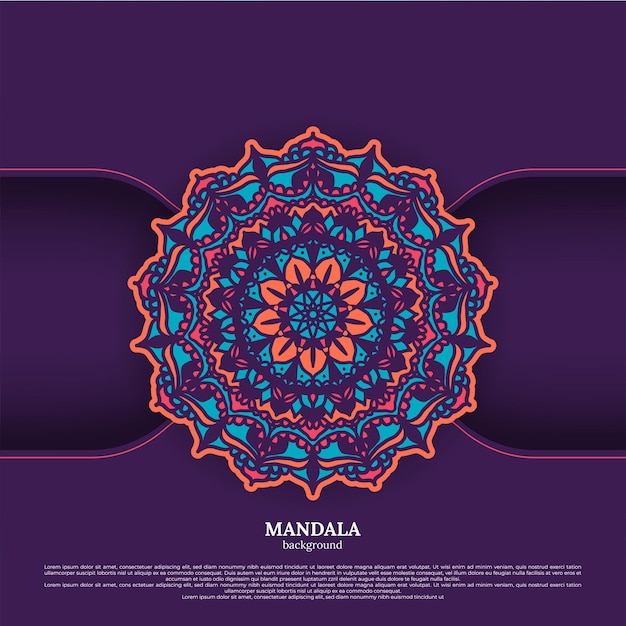 Bunter Mandala-Designhintergrund des Luxusornaments