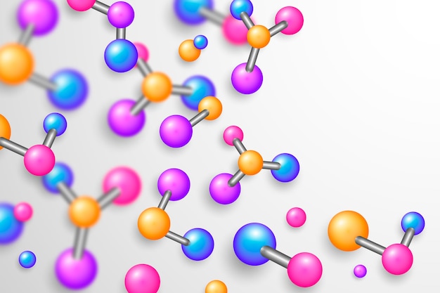 Kostenloser Vektor bunter realistischer stilwissenschaftshintergrund