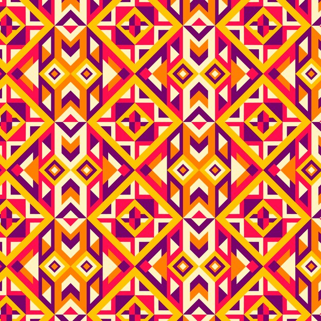 Buntes geometrisches Muster des flachen Designs