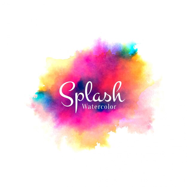 Buntes handgezeichnetes Design des Aquarellspritzers