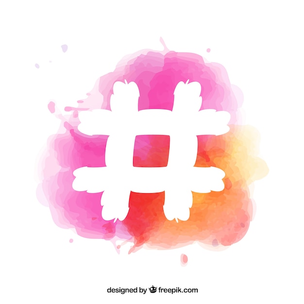 Kostenloser Vektor buntes hashtag-design