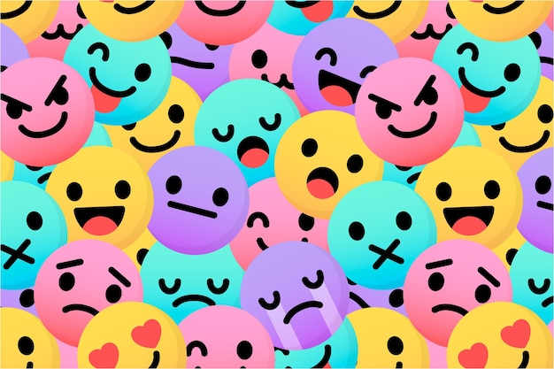 Buntes lächeln emoticons muster