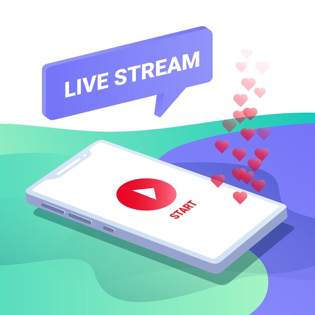 Buntes Live-Stream-Konzept