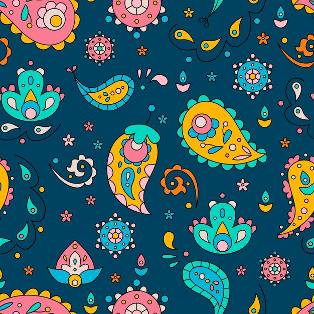 Buntes Paisley-Muster