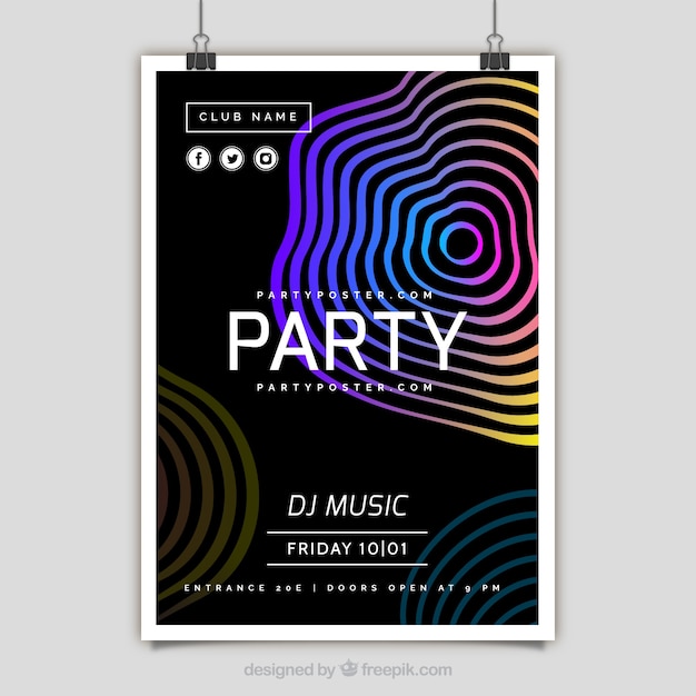 Buntes Partyplakat