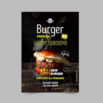 Burger restaurant poster vorlage