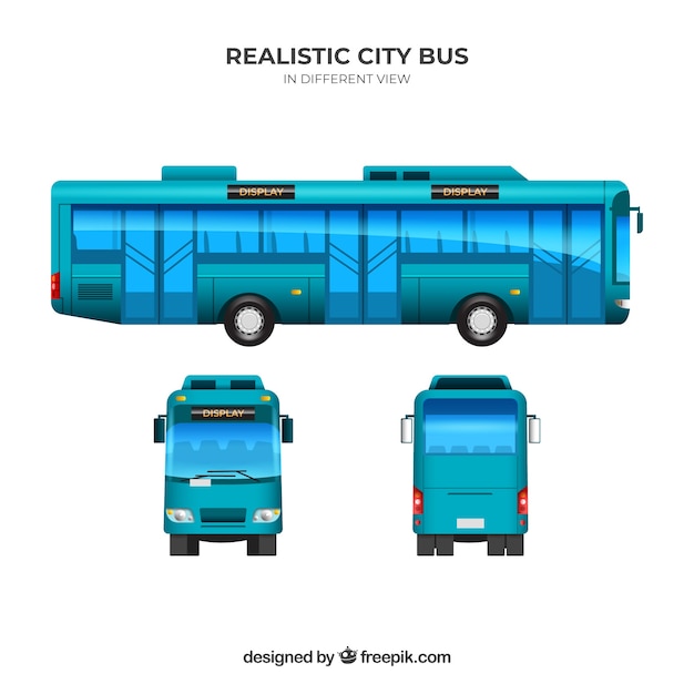 Bus-Set mit verschiedenen Perspektiven