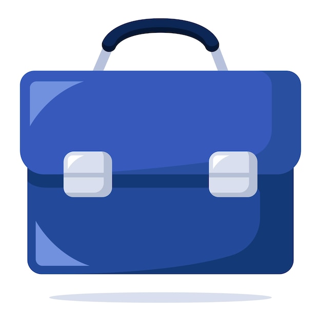 Business-Aktentasche im flachen Stil