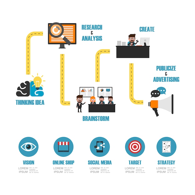 Business-elemente sammlung