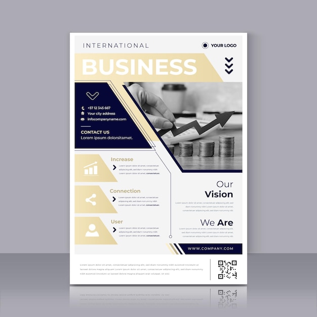 Kostenloser Vektor business flyer druckvorlage