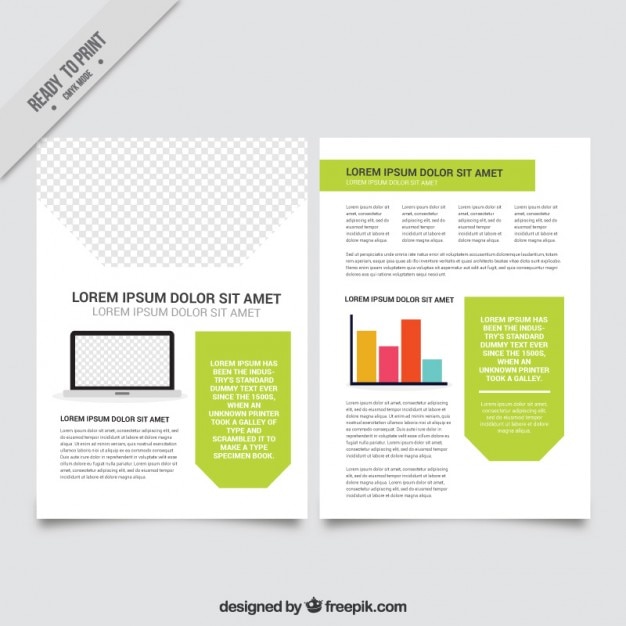 Kostenloser Vektor business-flyer mit infografik-elemente