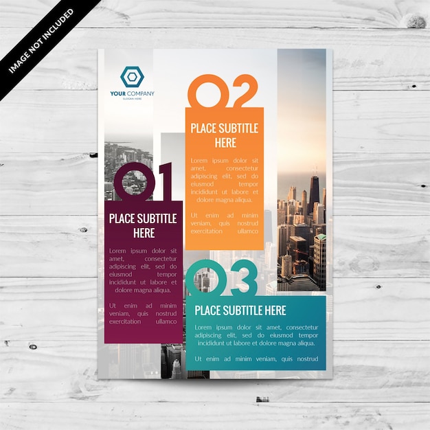 Business flyer mit zahlen