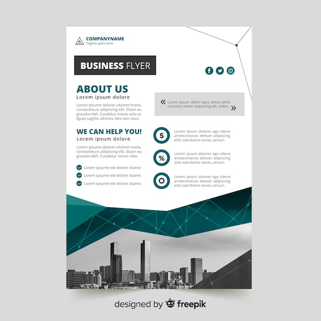 Kostenloser Vektor business-flyer-vorlage