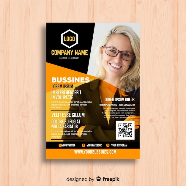 Kostenloser Vektor business-flyer-vorlage