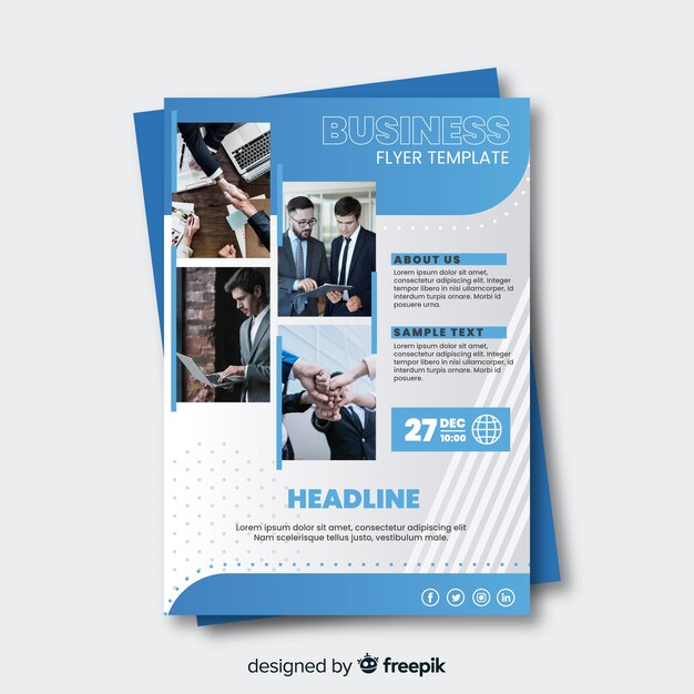 Kostenloser Vektor business-flyer-vorlage