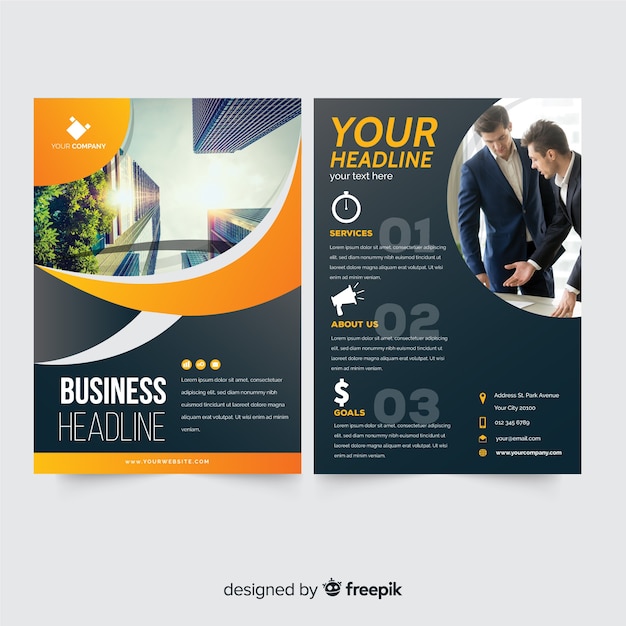 Kostenloser Vektor business-flyer-vorlage