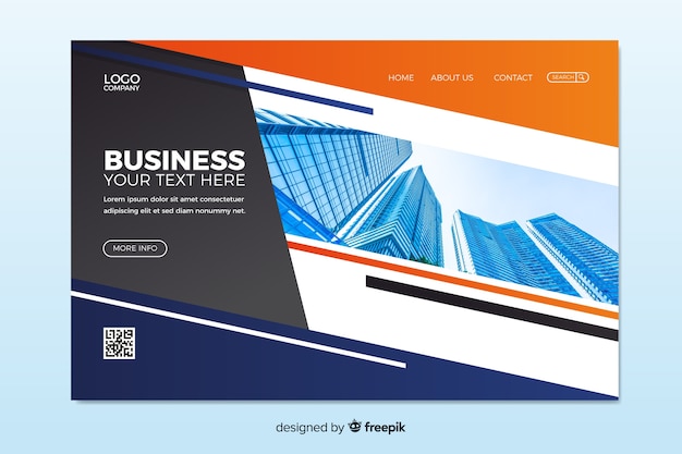 Business-homepage mit foto
