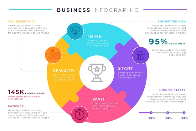 Business infografik template design