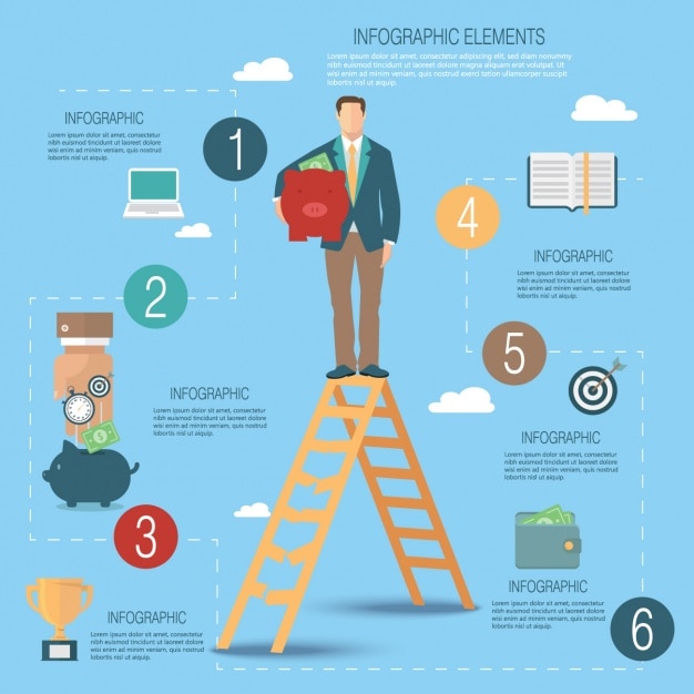 Kostenloser Vektor business-infografik-vorlage