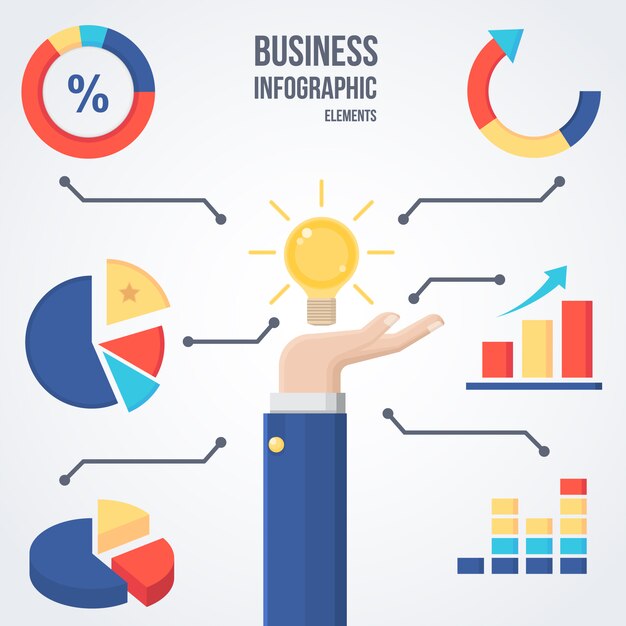 Kostenloser Vektor business-infografische vorlage