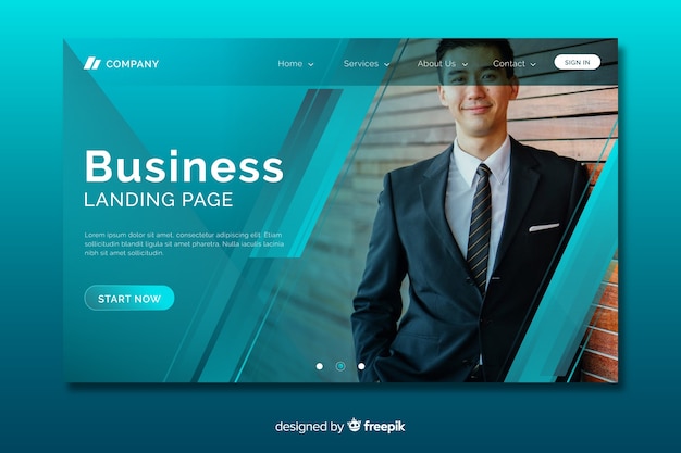 Business Landing Page-Konzept