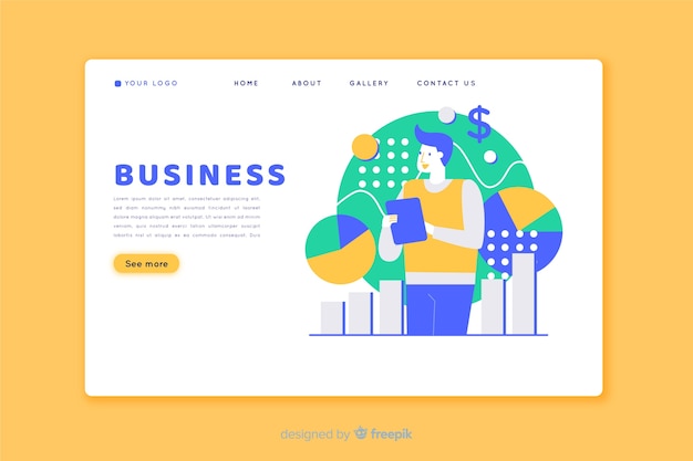 Business landing page web template